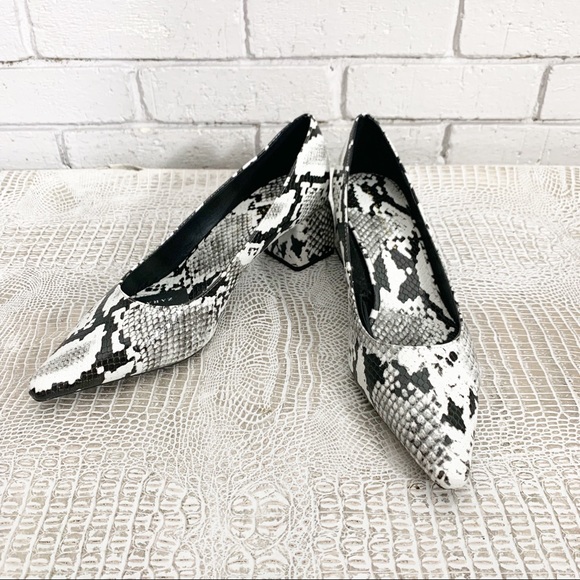 animal print mid heels